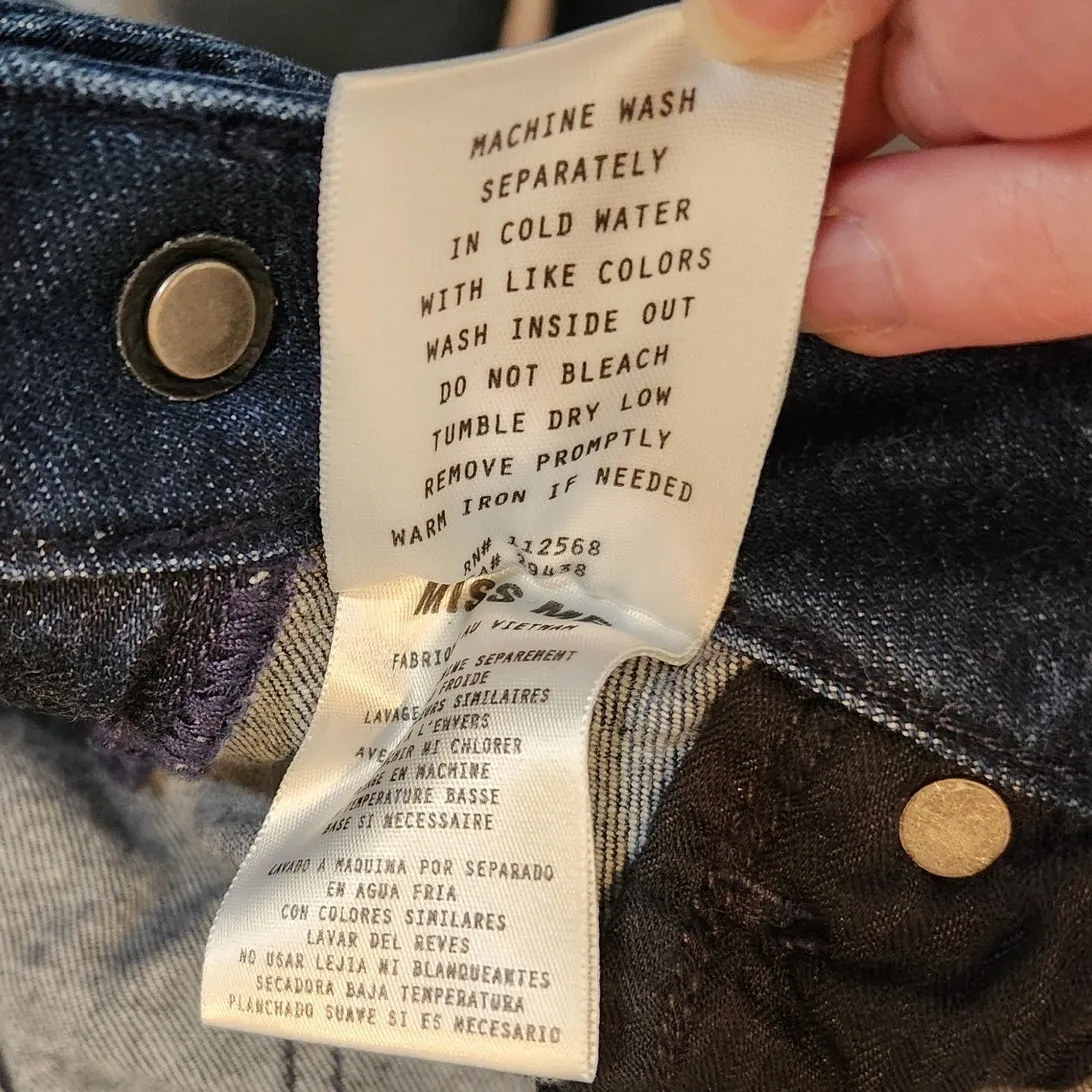 Miss Me Blue Dark Wash Denim Stretch Casual Mid Rise Ankle Skinny Jeans Size 29 - Image 8