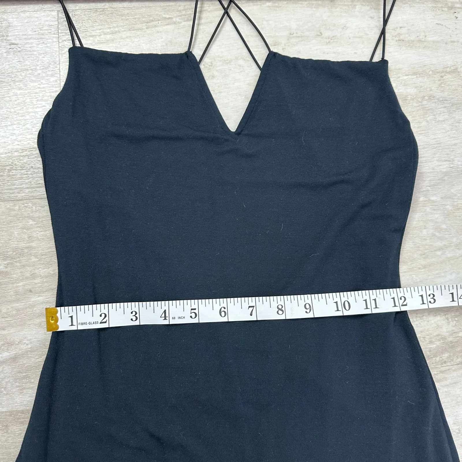 Ser.o.ya Black Brogan Dress Crisscross Jersey midi Dress Women’s Medium - Image 8