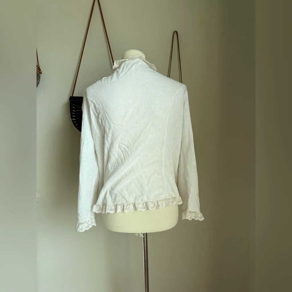 Vintage 1950s Formfit Ruffle Top, Size Medium (14 - Image 3