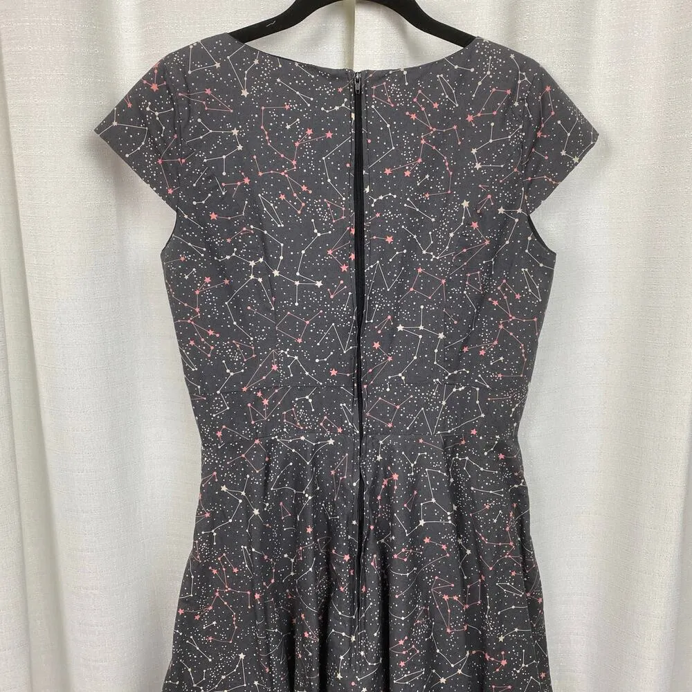 Unique Vintage Magnolia Park Gray Constellation Retro Fit&Flare Dress Sz.M - Image 7