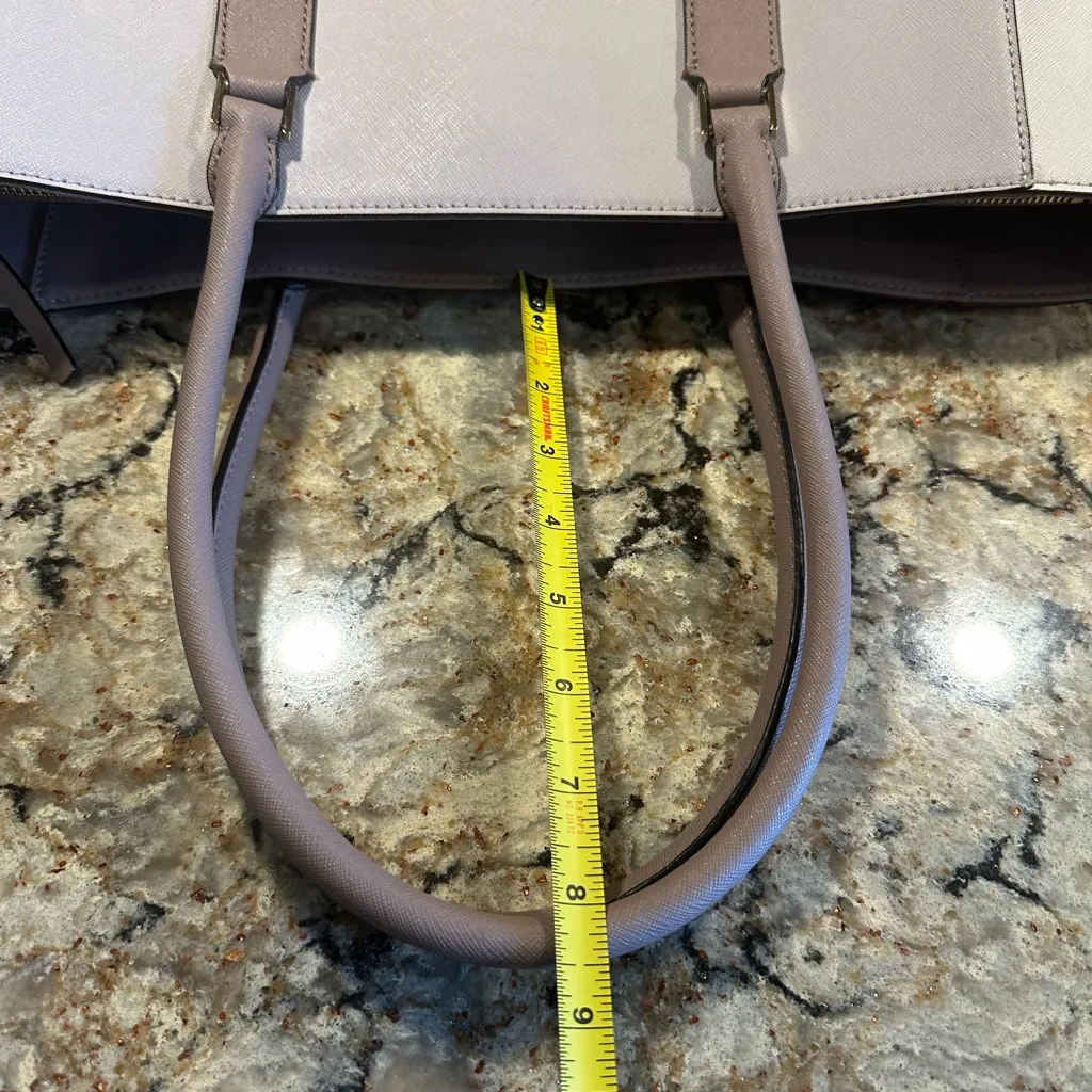 Kate Spade Cameron Street Havana Work Tote Shoulder Bag Open Top Pink Two Tone - Image 12