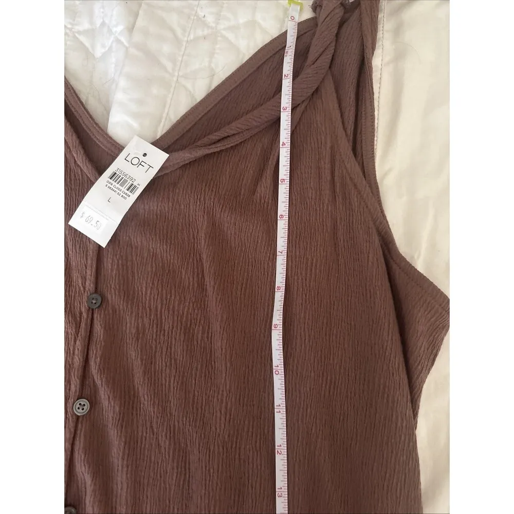 LOFT Bow Tie Flounce Dress XL - Image 6