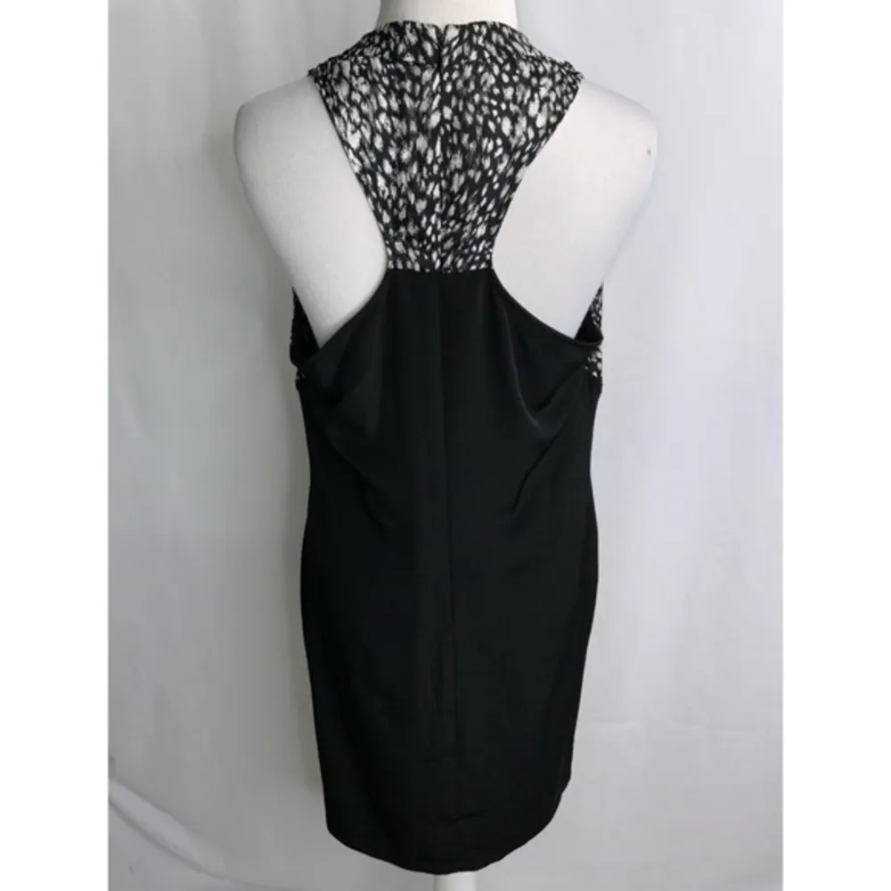 Cut25 Yigal Azrouel Black & White Sleeveless Razorback Mini Prom Event Dress 8 - Image 4