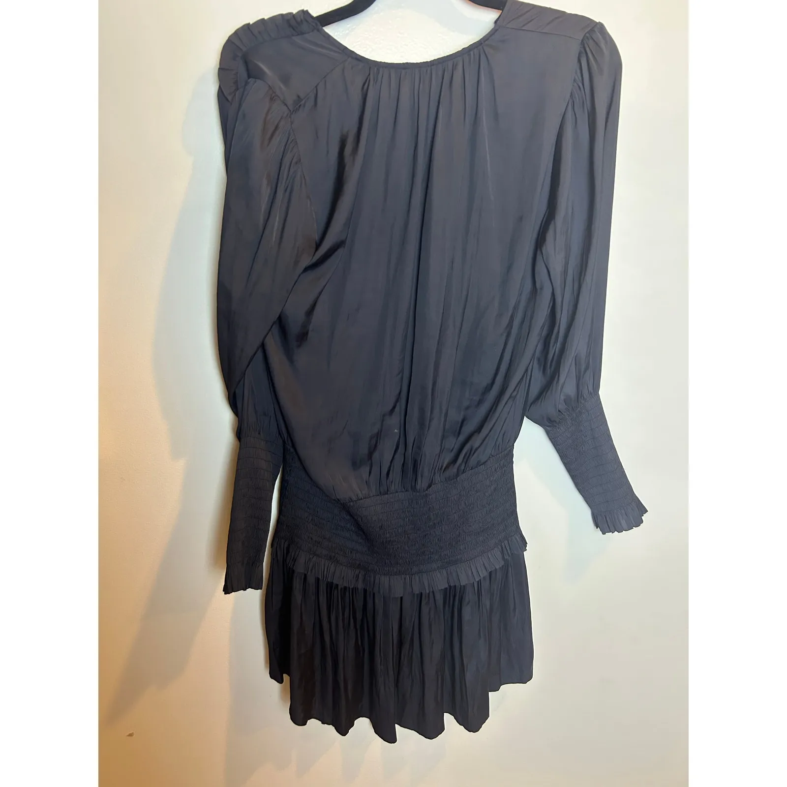 Ulla Johnson Black Long Sleeve Mini Dress Size 2 Mini Formal Party - Image 5