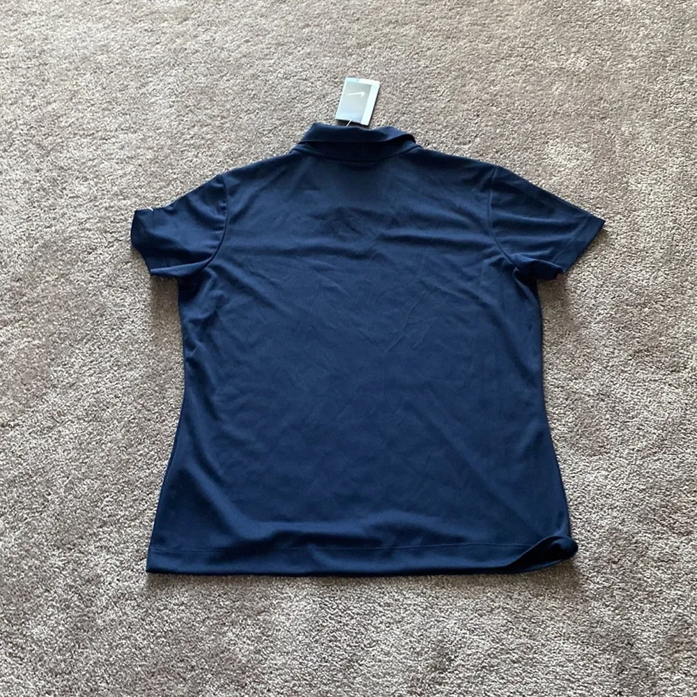 Nike Golf Navy Blue Buttonless Polo SIZE L - Image 7