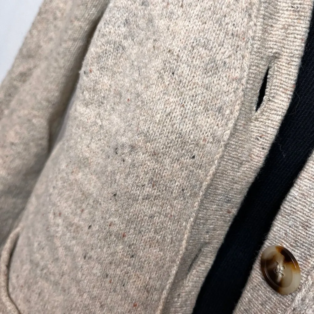 Madewell Women's SZ XXS Merino Wool Tan Brown Cardigan Button Sweater Granny - Image 4