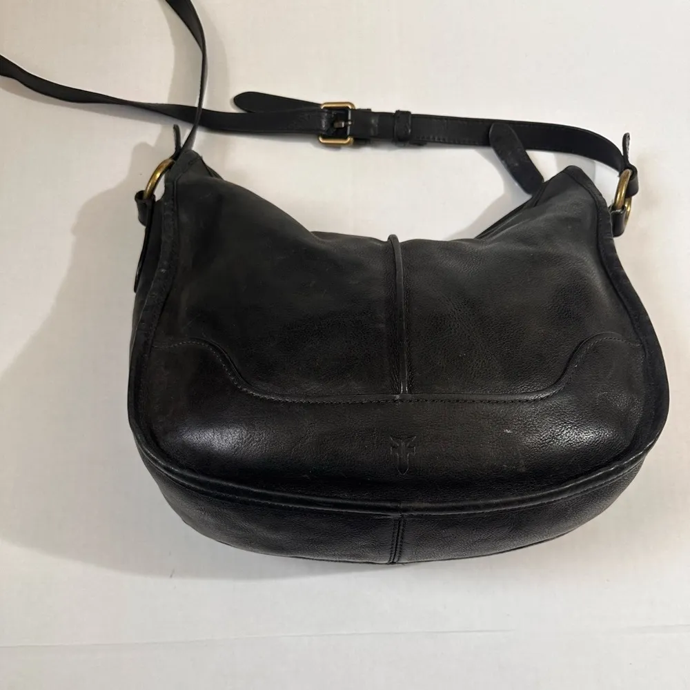 FRYE Leather Cara Saddle crossbody bag black - Image 4
