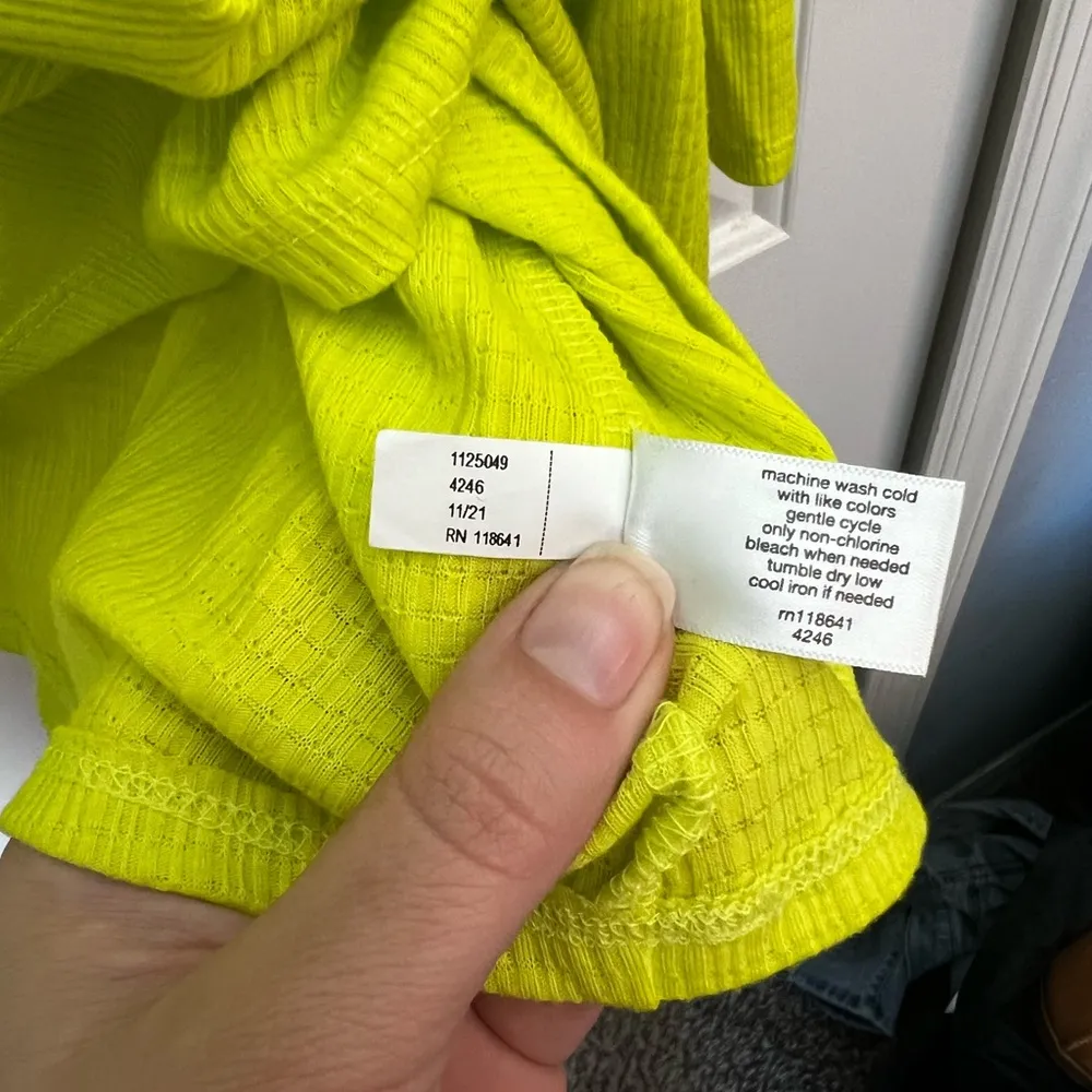 Lane Bryant Illusion Collection Faux Wrap Long Sleeve Blouse Bright Yellow - Image 5