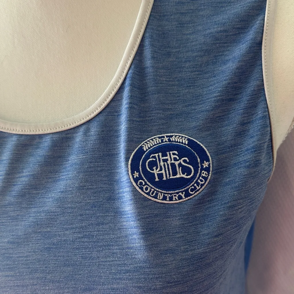 Vintage Hills Country Club Tee | Preppy Golf Aesthetic | Fj Logo | Soft Blue. Blue - Image 7