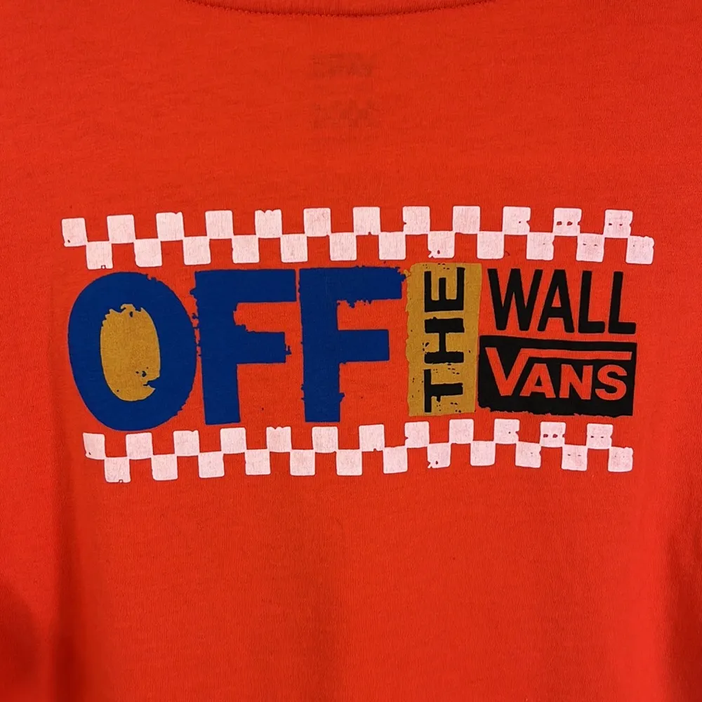 VANS Orange Cropped Graphic Shirt - Image 7