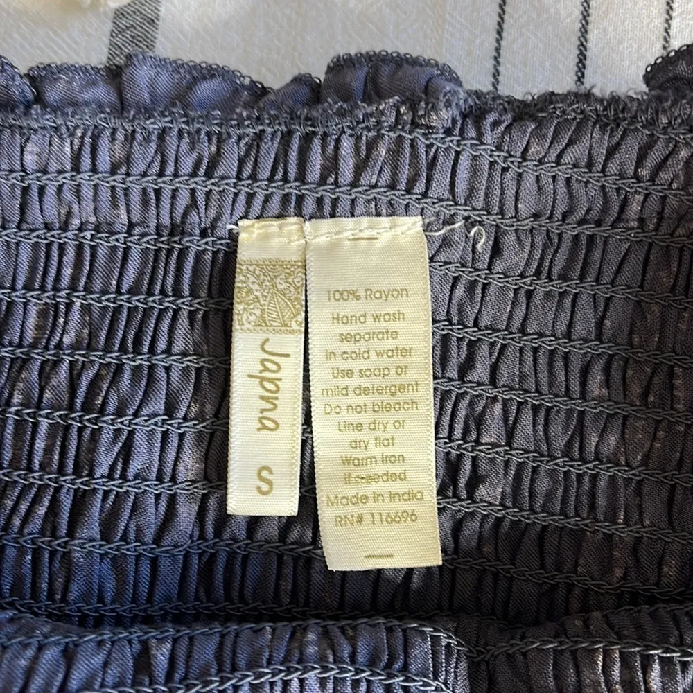 Japna • strapless bell bottom boho jumpsuit with ruffle top - Image 10