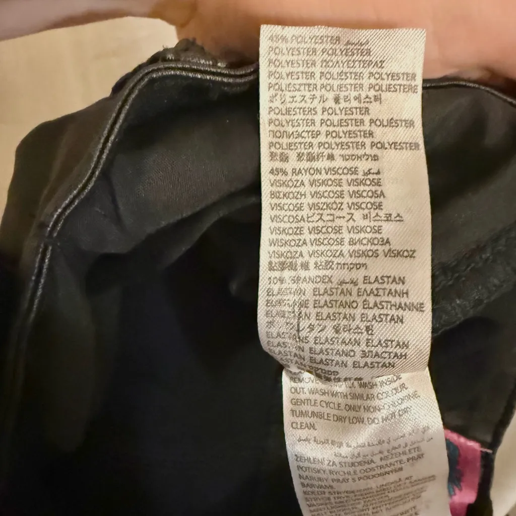 Edikted Luna Faux Leather Black Flare Pants Women’s Small - Image 9