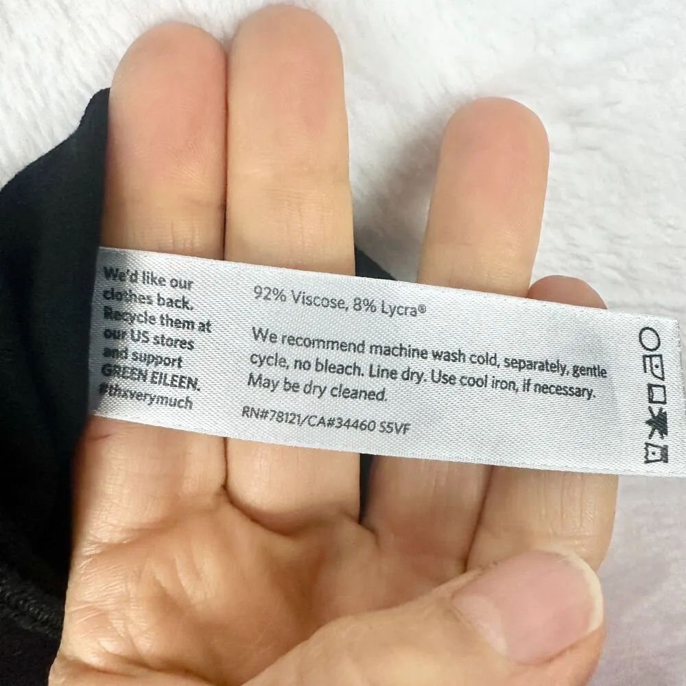 Jersey Knit Tank Dress Size Medium Black Minimalist Basic Stretch - Image 5