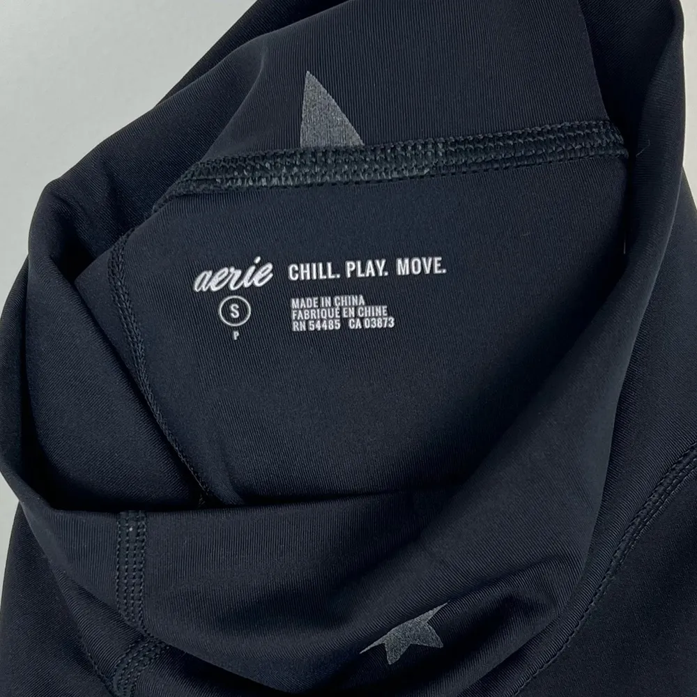 Aerie Chill Play Move High Rise Black Star Leggings Size Small S Athletic - Image 4