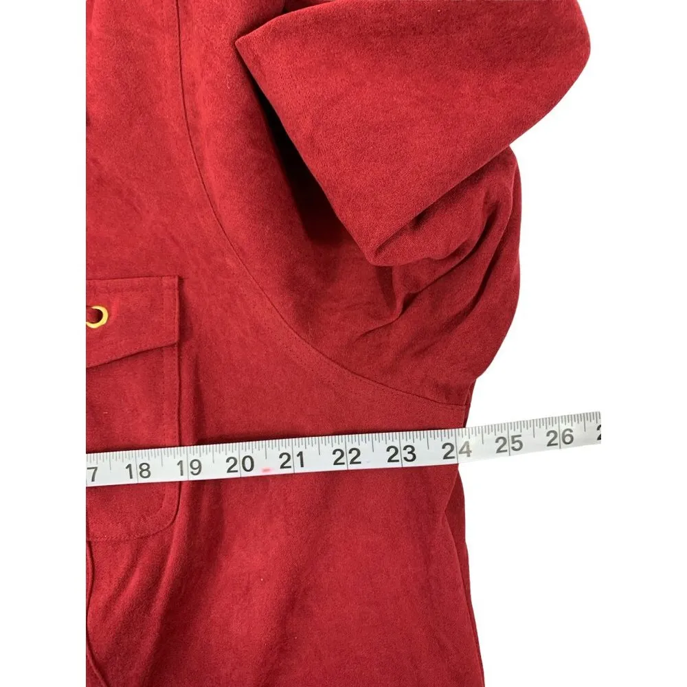 JM Collection High Impact Rich Ruby Women's Top - Image 4