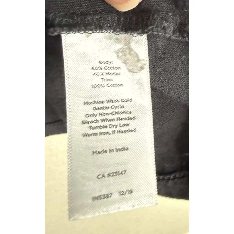 Talbots Womens XL  Black Top Blouse Eyelet‎ Sleeve Classic Preppy Capsule Career - Image 7