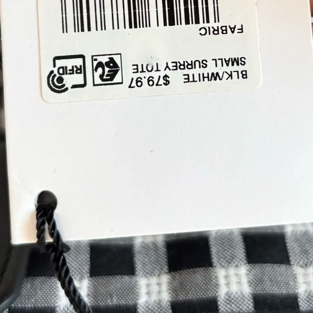 Kurt Geiger Surrey Black and White Checkered Tote NWT - Image 7