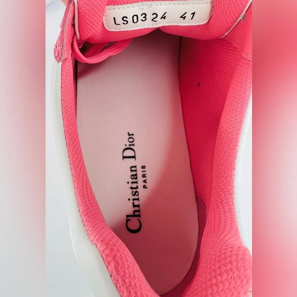Dioriviera Dior ORS Star Cany Pink Leather Women CD Logo Sneakers Size EU 41 - Image 9