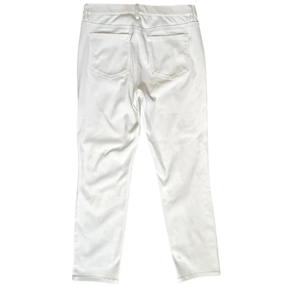 Uniqlo Womens Pull On Mid-Rise Stretch Pants Ankle Crop Skinny White Sz Small - Image 2