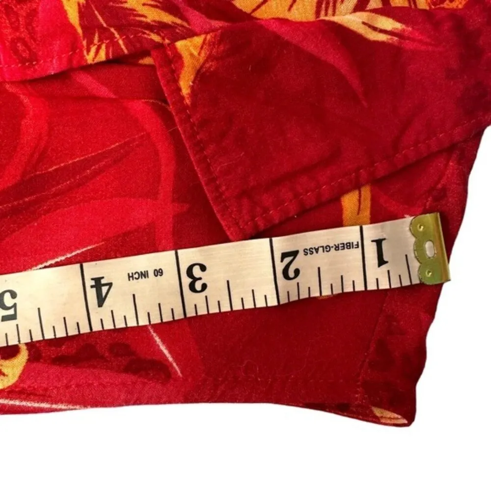 Vintage Hawaiian Sleeveless Shirt Dress Button Down Tropical Size petite medium - Image 11