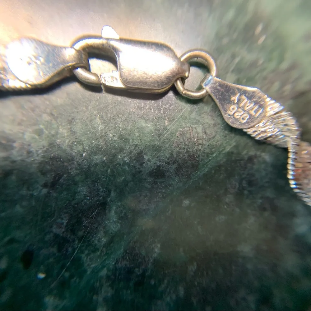 sterling silver spiral twist bracelet 925 7” Italy FAS - Image 2