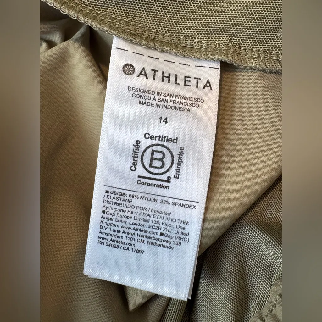 Athleta Women’s Pinnacle Trousers Olive Branch Green High Rise Wide Leg 14 NWT - Image 7