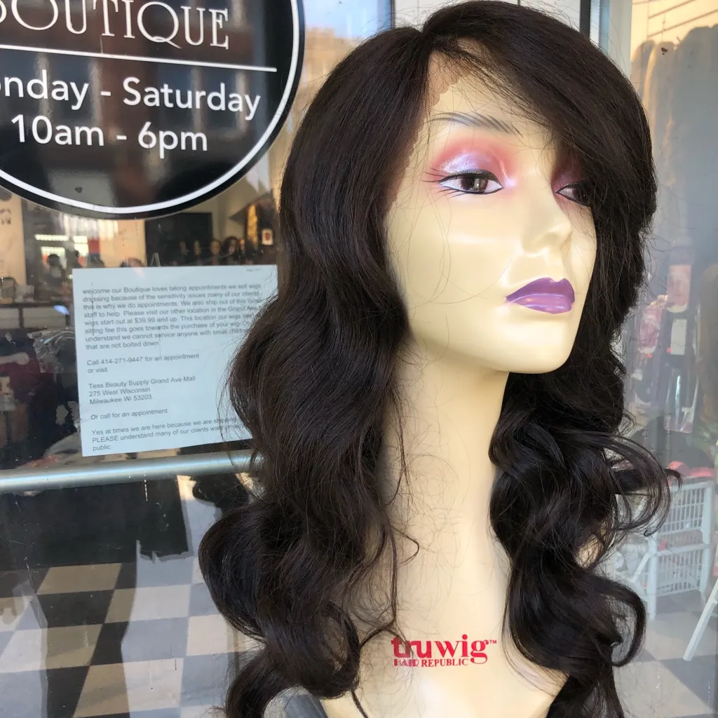 Brown Lacefront Wig Deep Wave 2018 long wig 2019 - Image 4