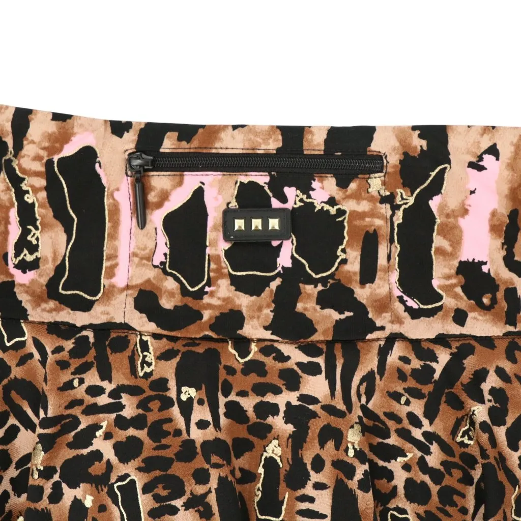 Jamie Sadock Rainforest Skort Skirt Animal Print w/ Pockets 2 Tennis Golf 2 Brown - Image 7