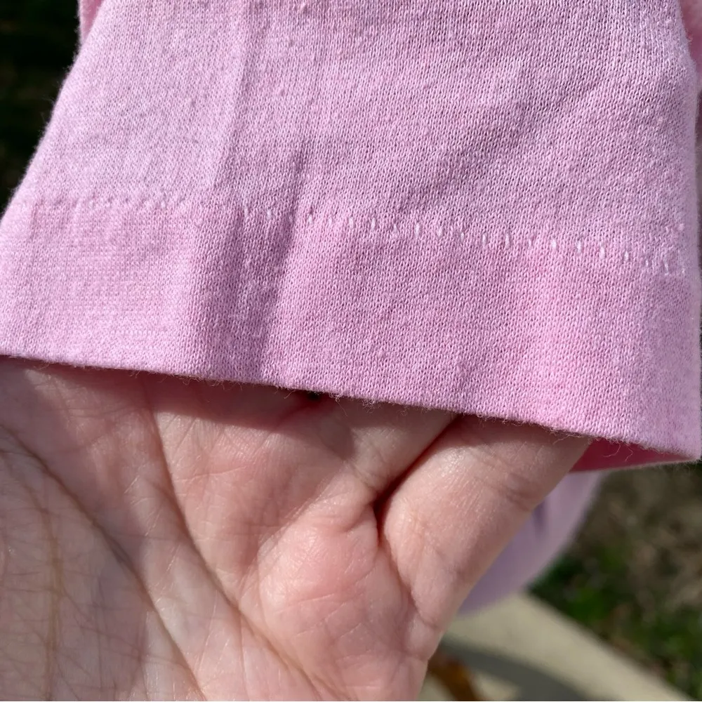 Vintage 90’s Single Stitch Solid Powder Pink T - Image 3