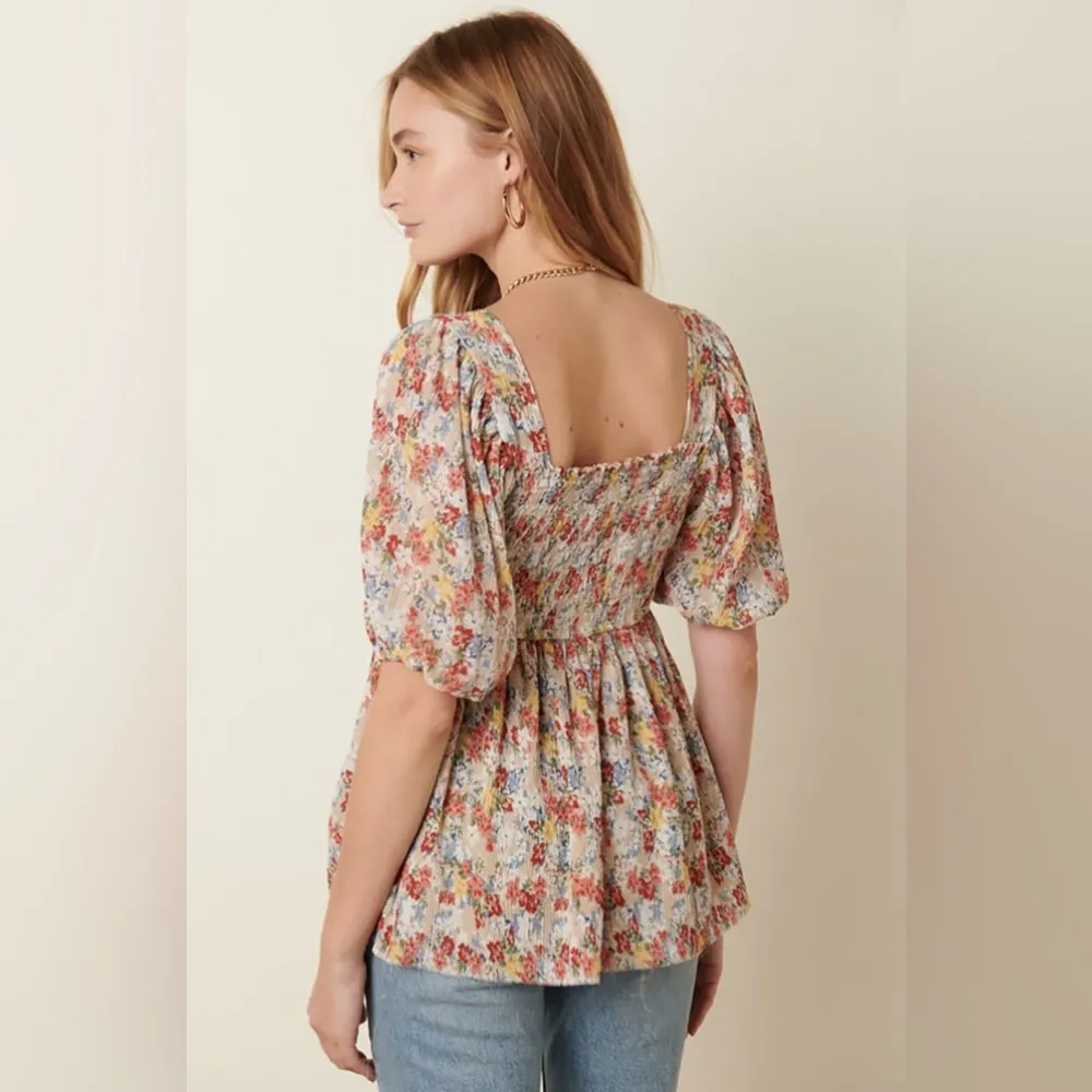 Mittoshop floral fields babydoll top size L - Image 3