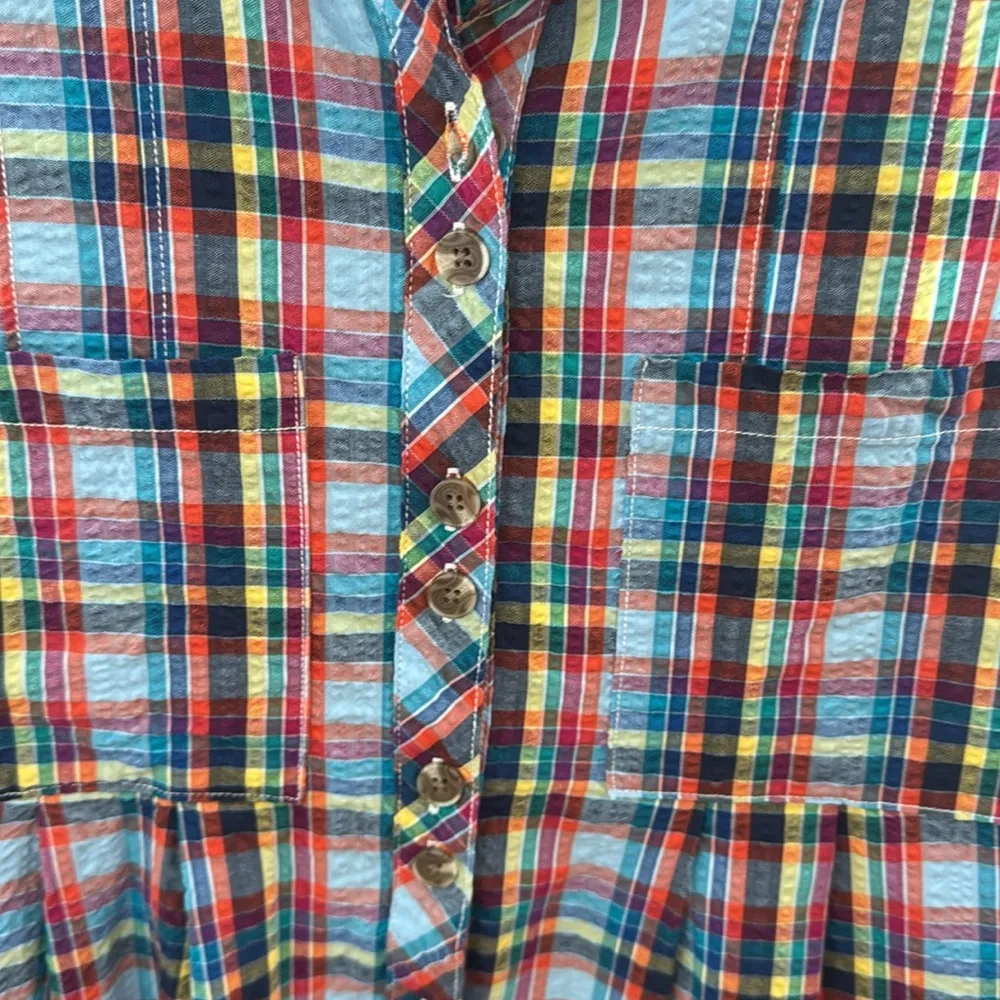 Urban Outfitters Zoey Check Madras Plaid Sleeveless Shorts Romper Playsuit - Image 4