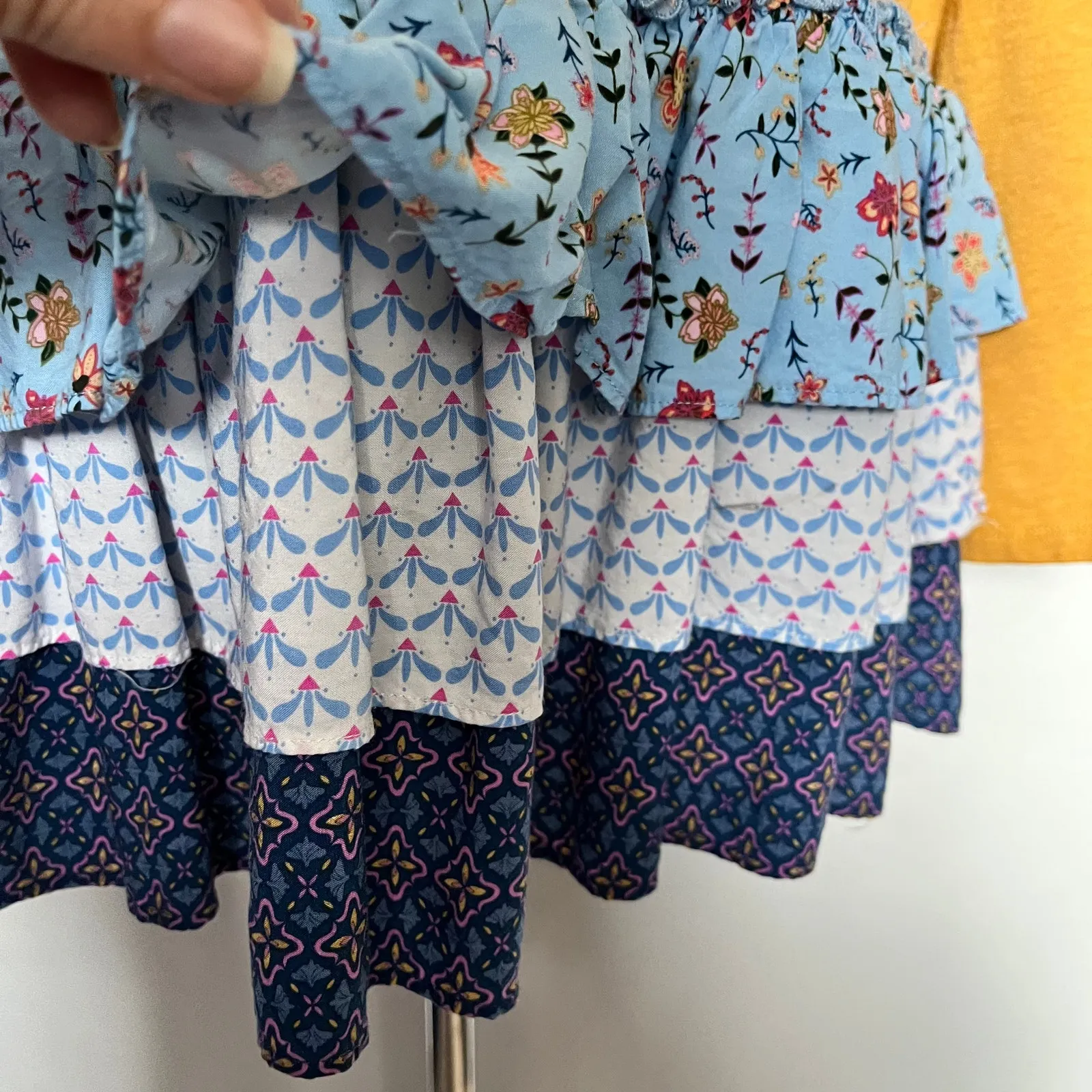 Matilda Jane  Boho Tunic Womens Top Small Cottage Patchwork Tiered Ruffle Whimsy - Image 5