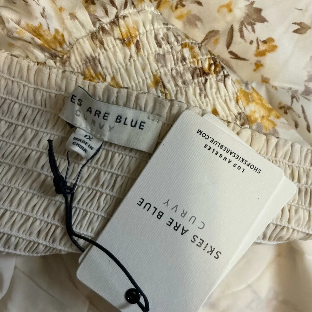 Skies Are Blue  Cream Asymmetrical Sundress - Image 3