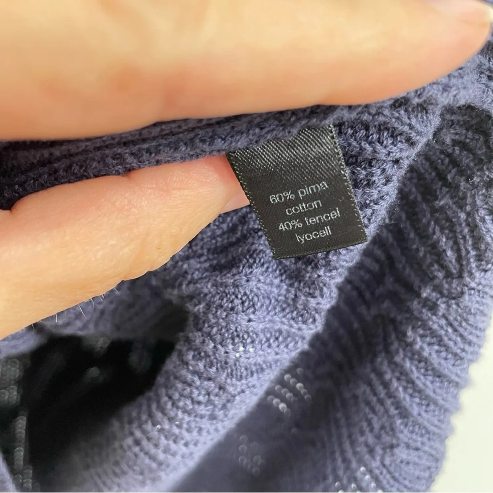 Peruvian Connection Purple Textured Knit Long Sleeve Bodycon Sweater Dress S - Image 6