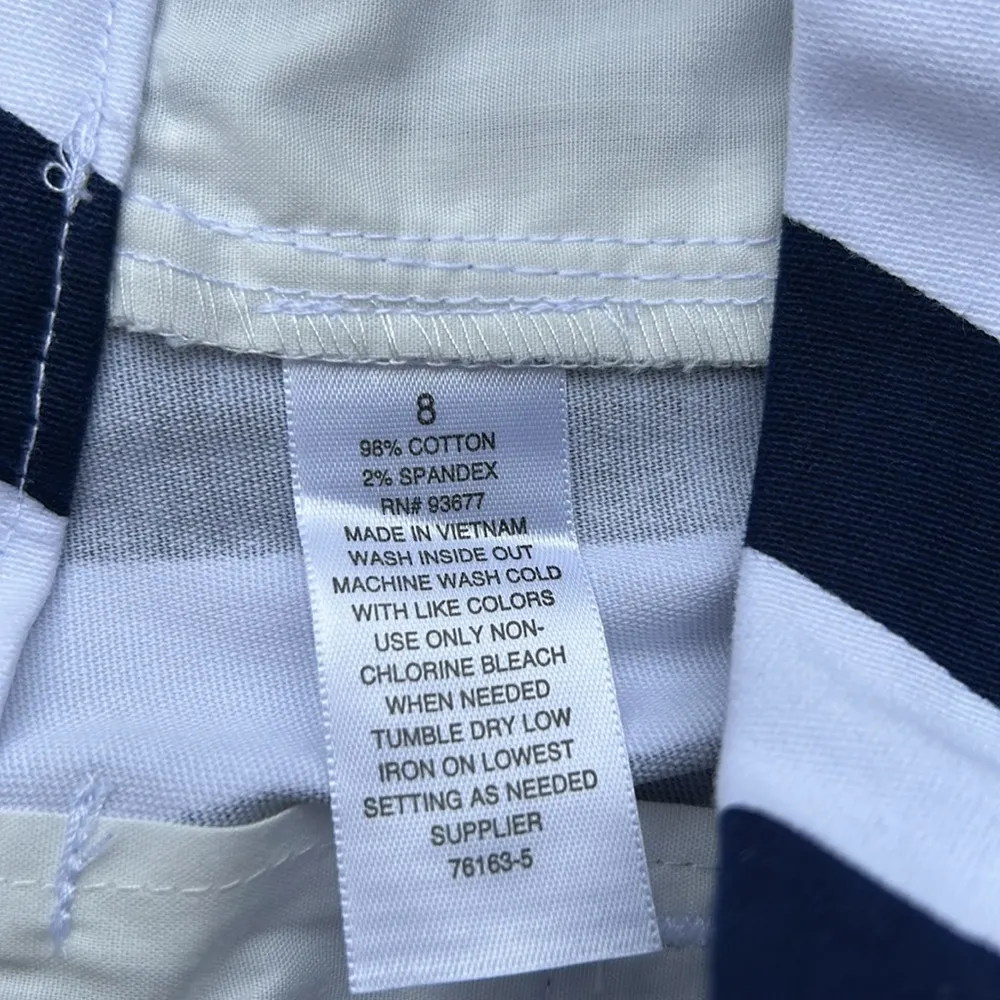 Navy and White Striped Shorts - Image 5