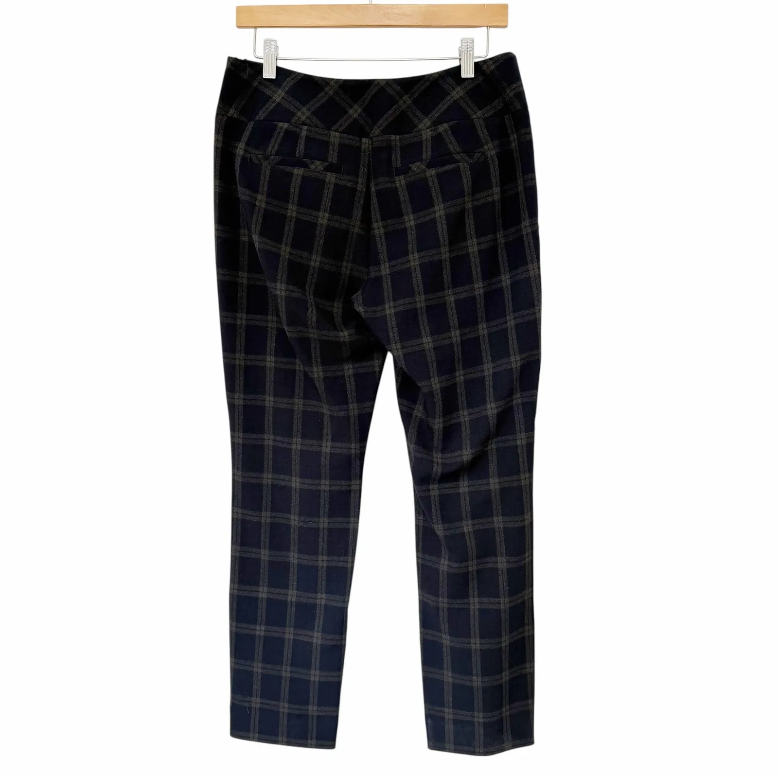 Cabi Navy Plaid Connery Trousers Sz 6 - Image 3