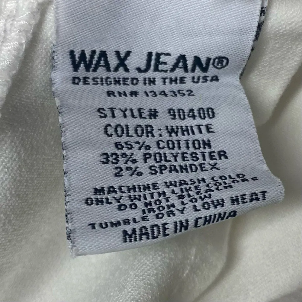 WAX JEANS Butt I Love You Push-Up Collection Skinny Size 9 White New With Tags - Image 3