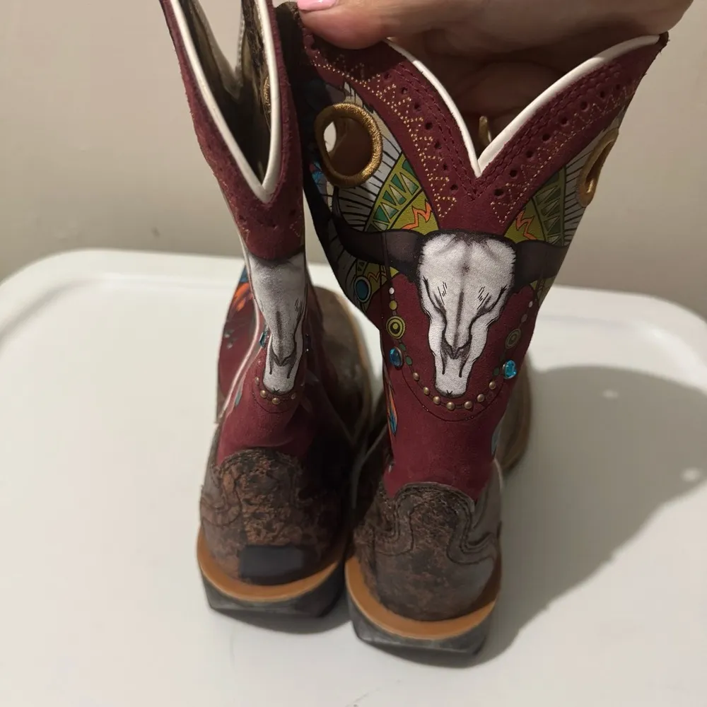 Ariat Rodeobaby Roundup Boots size 7 - Image 4