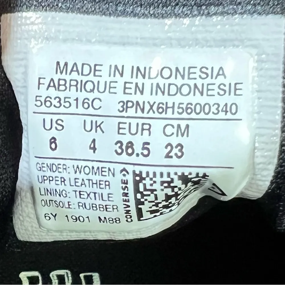 Converse CTAS Ox Frilly Thrills Black Gold Egret Women's Shoe Size 6 #B1120 - Image 7