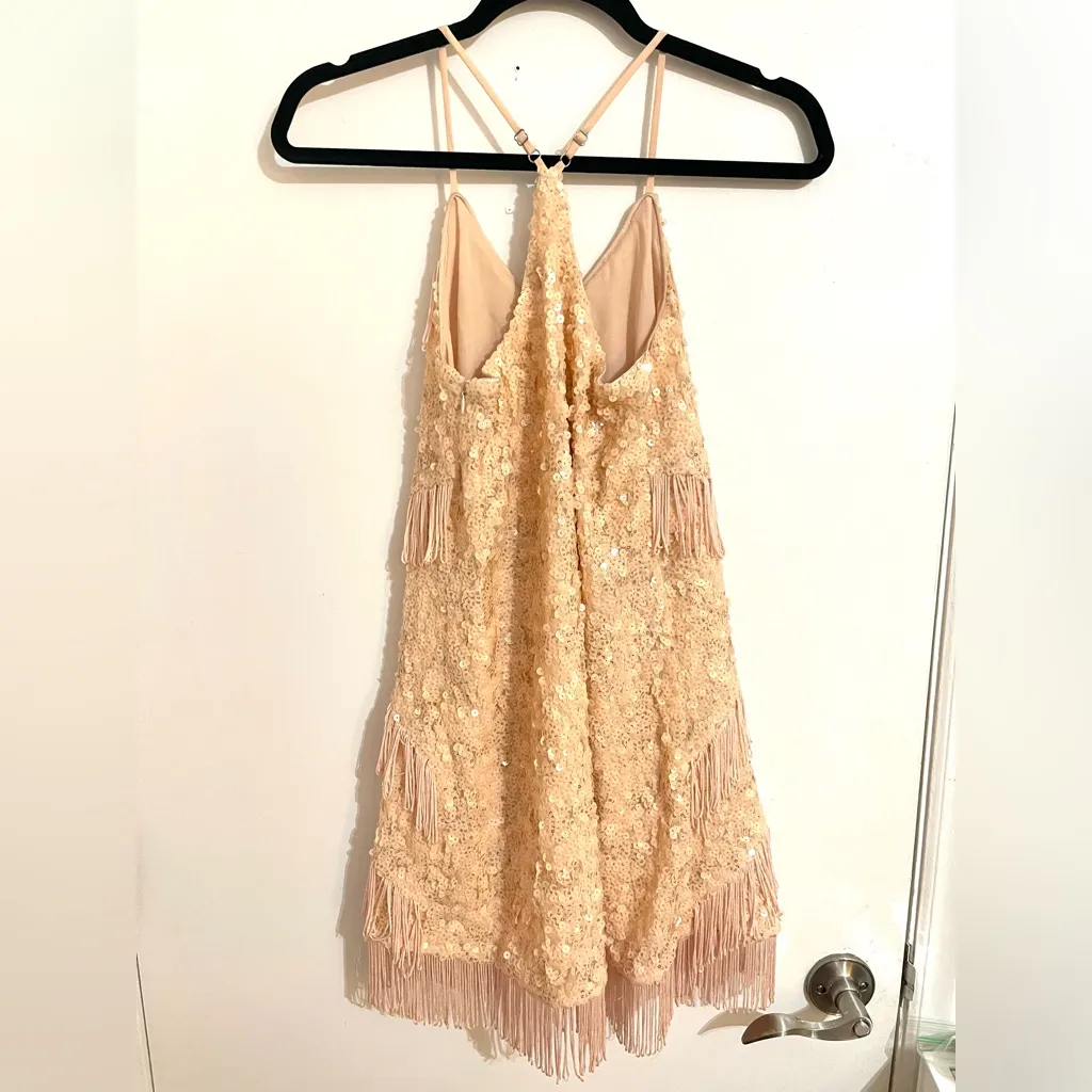 Gianni Bini Beige Sequin Dress - Image 4