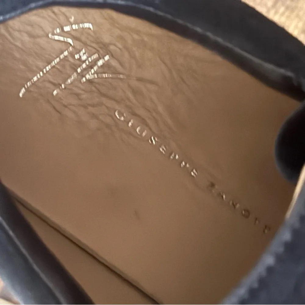 Giuseppe Zanotti Black Suede Double Zip Low-Top Sneakers – Size 38.5 - Image 8