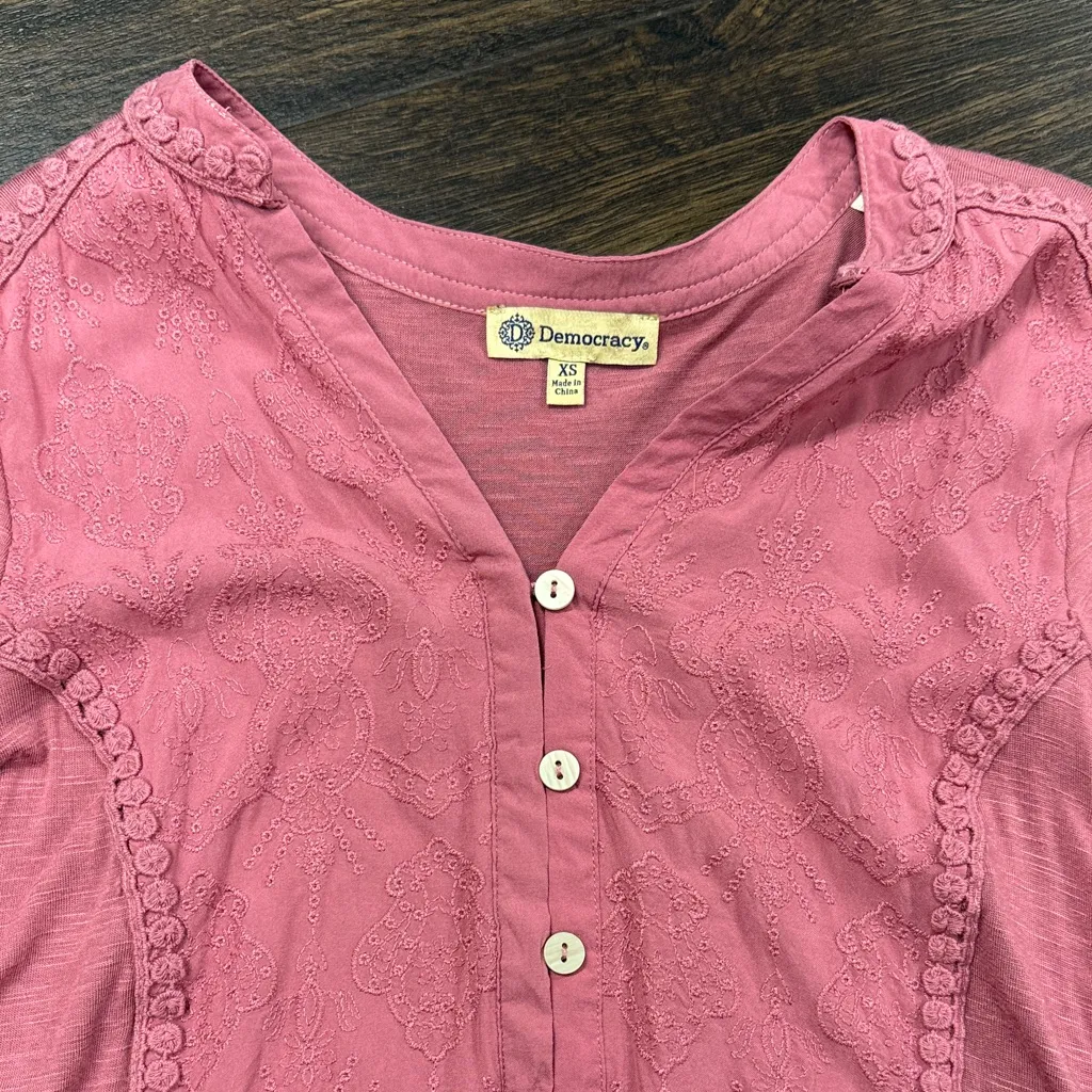 Democracy Rose Button-Up Blouse - Image 2