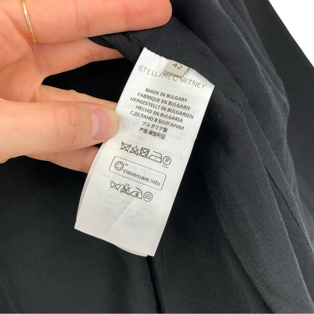 Stella McCartney  Puplum Wool Blazer Black 42 - Image 7