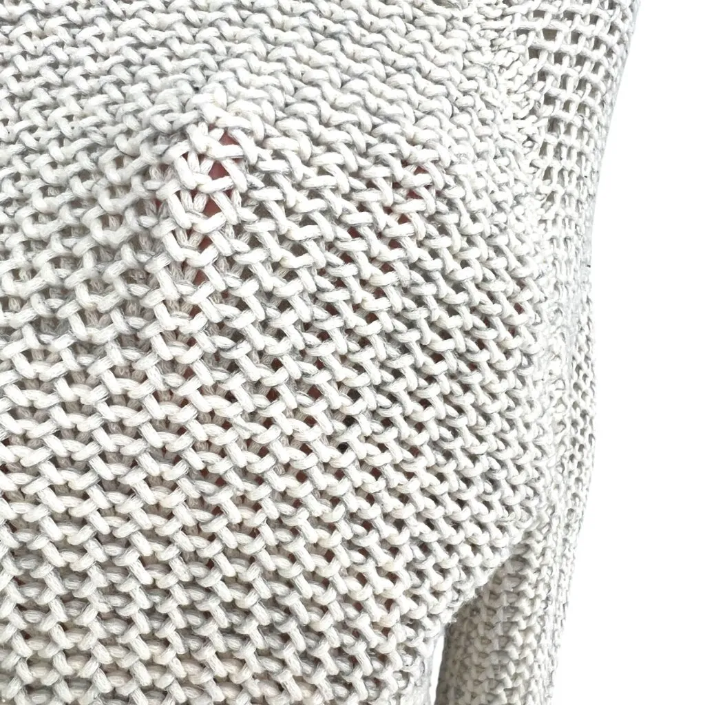 Vince  Raglan Crewneck Knit Sweater Ivory Cream Size Small - Image 10