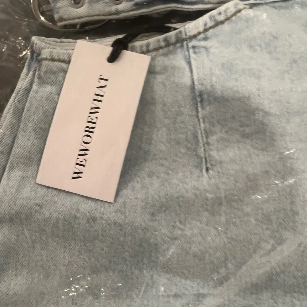 Weworewhat jean cutout skirt - Image 3