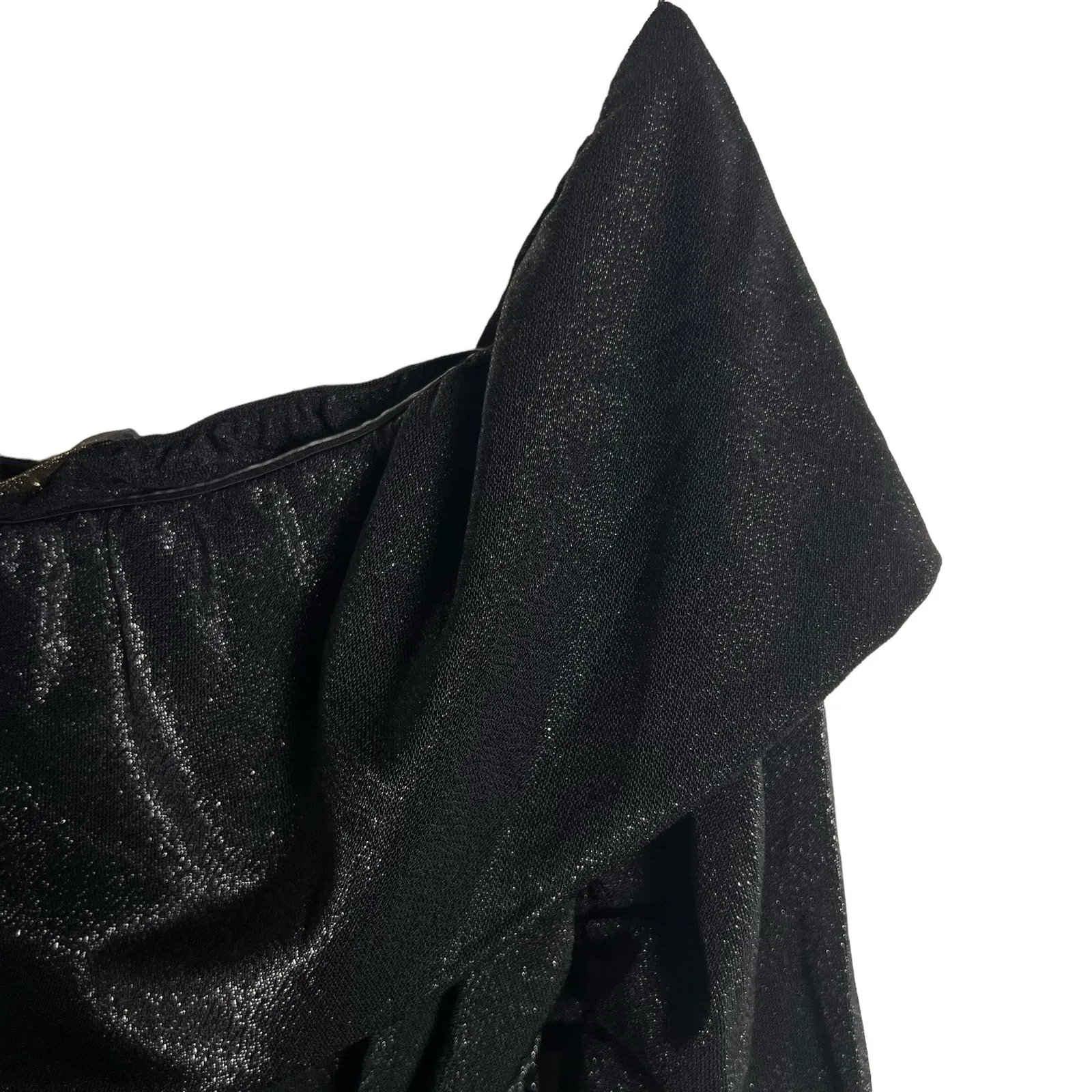 Bronx & Banco Amara Black Ruched Long Sleeve Off the Shoulder Midi Dress Size 4 - Image 9