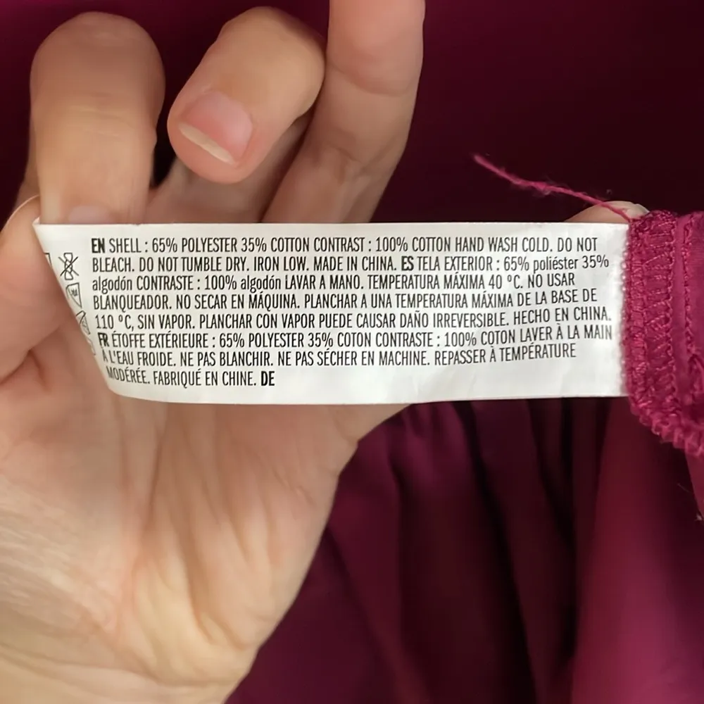 ENGLISH FACTORY Mixed Media Ruffle Detail Knit Mini Dress in Plum Size S - Image 10