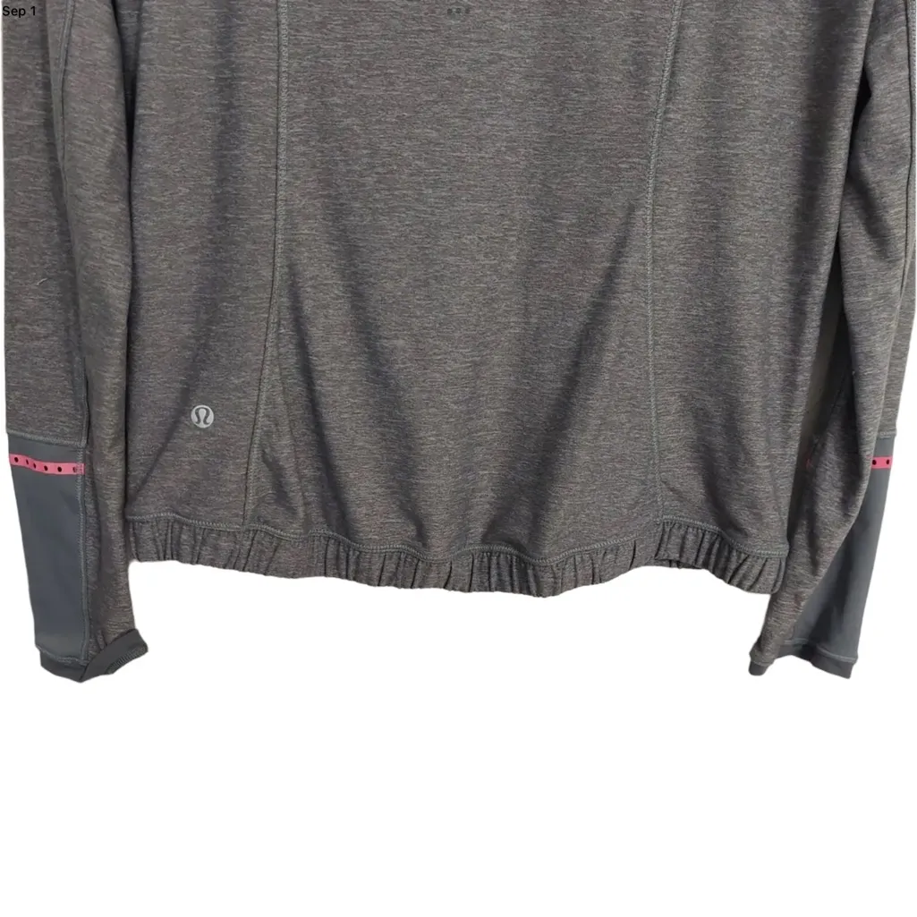 Lululemon long sleeve pace pusher half zip pullover top in heather slate gray 6 - Image 5