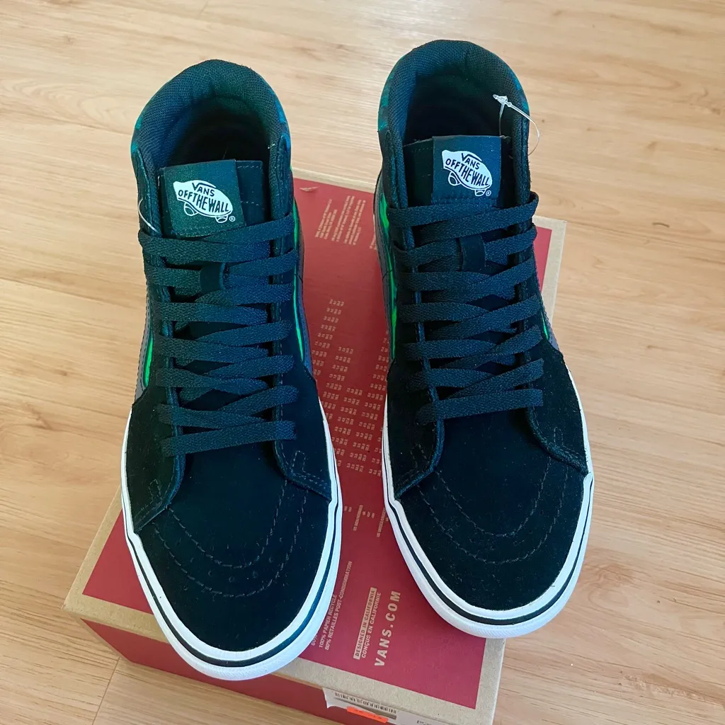 Vans Comfycush Sk8 After Dark Black/Green Women 9.0 US - Image 6