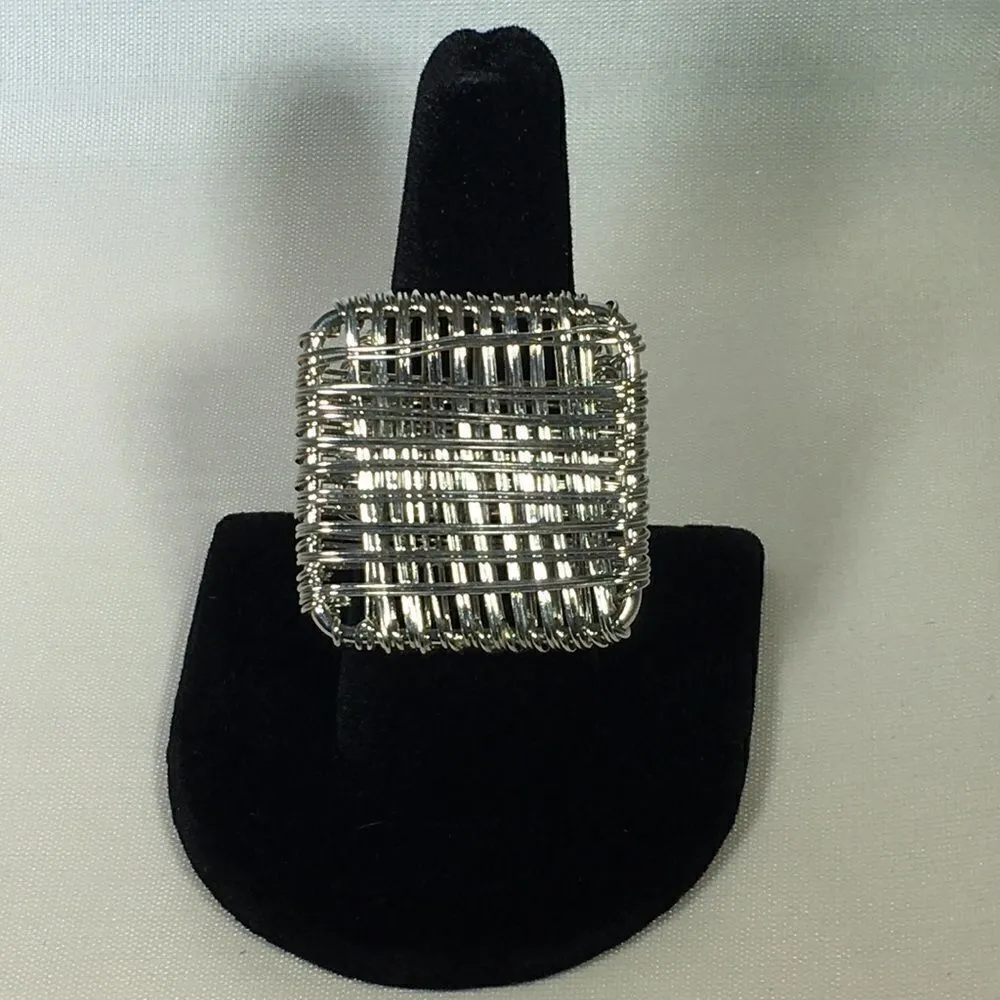 Amrita Singh Silver wire ring adjustable 7.5/8 - Image 3